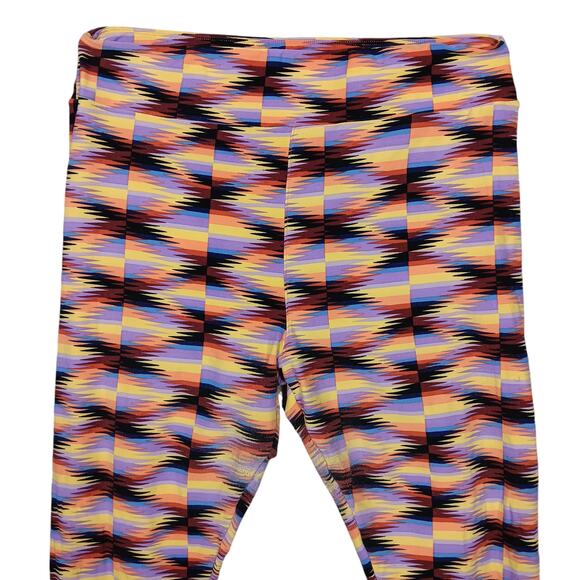 LulaRoe Navajo Print Size TC2 Black, Lilac and Orange Pull On Soft Material - Picture 4 of 8